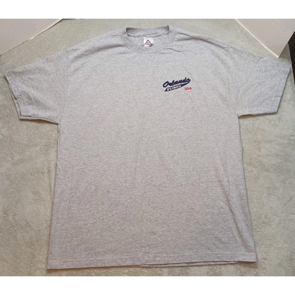 Vtg Y2k All Style Apparel & Activewear (AAA) Gray T-shirt Men's XL Orlando FL